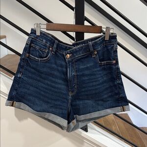 American Eagle Blue Jean Shorts with Cuffed Hem